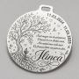 Bănuț de Moț din Argint 925 Personalizat cu Copacul Vieții și Păsărele, Poezie 22 mm S0306