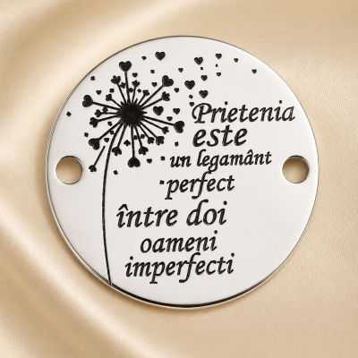 Bănuț de argint 925 Prietenia Este Un Legamânt Perfect E1467