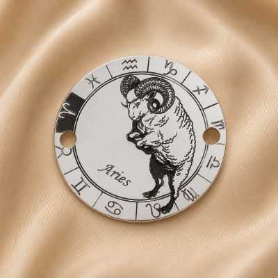 Element brățară zodie Berbec din argint 925, gravat 16.5 mm E0358