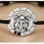 Element brățară zodie Gemeni din argint 925, gravat 16.5 mm E0362