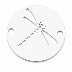 Bănuț argint 925 libelulă decupată 12mm E1146