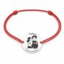 Brățară argint 925 cu bănuț Together We Have Everything, șnur reglabil — cadou romantic B-E0393