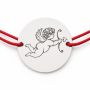 Brățară argint 925 cu bănuț Cupidon, șnur reglabil — cadou de Valentine’s Day B-E2084