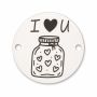Bănuț de argint 925 gravat Jar of Hearts I Love You E2086