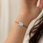 Brățară argint 925 cu bănuț Be Mine, șnur reglabil — cadou de Valentine’s Day B-E2107