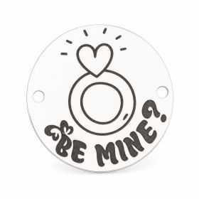 Bănuț de argint 925 gravat Be Mine E2107