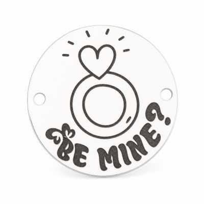 Bănuț de argint 925 gravat Be Mine E2107