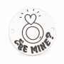 Bănuț de argint 925 gravat Be Mine E2107