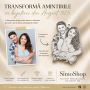 Pandantiv personalizat cu poza din argint 925, decupaj laser după fotografie ~23x23 mm S130