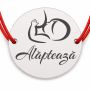 Brățară argint 925 cu bănuț Alăptează, șnur reglabil — cadou pentru mămici B-E0085