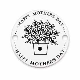 Bănuț de argint 925 gravat Happy Mother's Day E0384