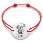 Brățară argint 925 cu bănuț Lovin' the Mom Life, șnur reglabil — cadou pentru mama B-E0391