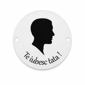 Bănuț de argint 925 gravat Te iubesc, tata! E0439