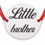 Brățară argint 925 cu bănuț Little Brother, șnur reglabil — cadou pentru fratele mai mic B-E0462