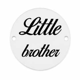 Bănuț de argint 925 gravat Little Brother E0462