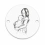 Bănuț argint mama cu bebeluș în brațe | Cadou naștere
