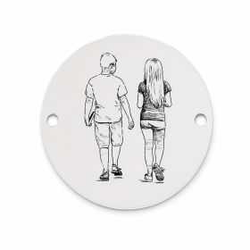 Bănuț de argint 925 cuplu de adolescenți E0469