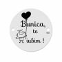 Bănuț argint Bunica te iubim | Cadou bunica