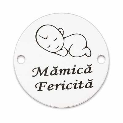 Bănuț argint Mămică Fericită | Cadou mamă