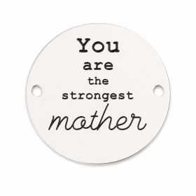 Bănuț de argint 925 gravat You Are The Strongest Mother E1215
