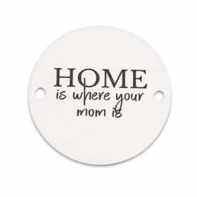 Bănuț de argint 925 gravat Home Is Where Your Mom Is E1242