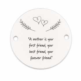 Bănuț de argint 925 gravat A Mother Is Your Best Friend E1246