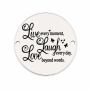 Pandantiv argint 925 Live Laugh Love, gravat