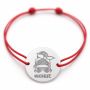 Brățară argint 925 cu bănuț Momlife, șnur reglabil — cadou pentru mama B-E1422