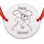 Brățară argint 925 cu bănuț Mami, te iubesc, șnur reglabil — cadou pentru mama B-E1424