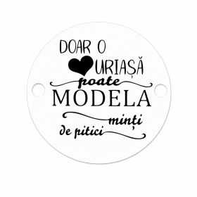 Bănuț de argint 925 gravat Doar o inimă uriașă poate modela minți de pitici E1425