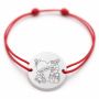 Brățară argint 925 cu bănuț Happy Mother's Day, șnur reglabil — cadou pentru mama B-E1417
