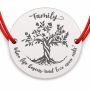 Brățară argint 925 cu bănuț arborele familiei, șnur reglabil — cadou B-E1452