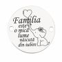 Bănuț argint Familia este o mică lume | Cadou familie