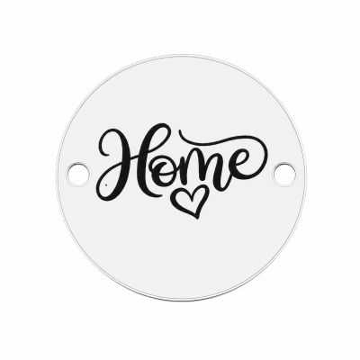 Bănuț argint gravat Home cu inimă - cadou