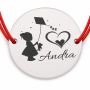 Brățară argint 925 cu bănuț fetiță și zmeu, personalizabilă cu numele copilului B-E2021