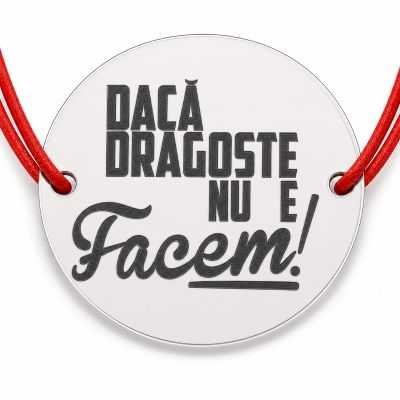 Brățară argint 925 cu mesaj despre dragoste, șnur reglabil — cadou B-E0831