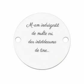 Bănuț "M-am îndrăgostit de tine" argint 925, 16.5 mm E1023 GS