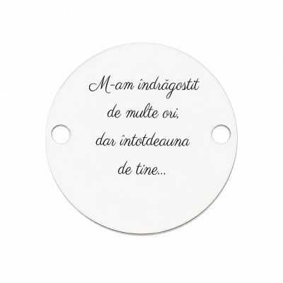 Bănuț "M-am îndrăgostit de tine" argint 925, 16.5 mm E1023 GS