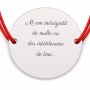 Brățară argint 925 cu mesaj de iubire, șnur reglabil — cadou B-E1023