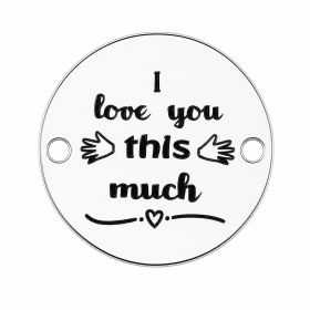 Bănuț "I Love You This Much" argint 925, 16.5 mm E0390 GS
