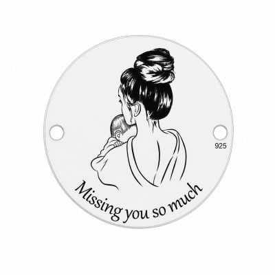 Bănuț "Missing You So Much" argint 925, 16.5 mm E0518 GS