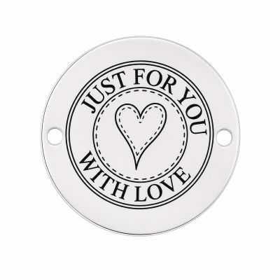 Bănuț "Just For You With Love" argint 925, 16.5 mm E0415 GS