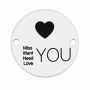 Bănuț "Miss Want Need Love You" argint 925, 16.5 mm E0397 GS