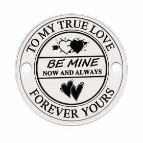 Bănuț "To My True Love, Forever Yours" argint 925, 16.5 mm E0404 GS