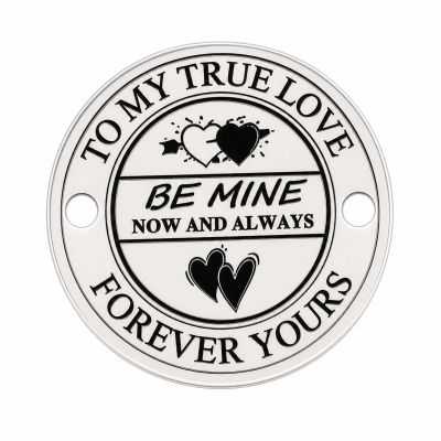 Bănuț "To My True Love, Forever Yours" argint 925, 16.5 mm E0404 GS