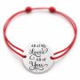 Brățară argint 925 All of Me Loves All of You, șnur reglabil — cadou B-E1217