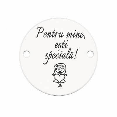 Bănuț "Pentru Mine, Ești Specială" argint 925, 16.5 mm E1524 GS