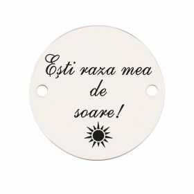 Bănuț "Ești Raza Mea De Soare" argint 925, 16.5 mm E1535 GS