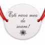 Brățară argint 925 cu mesaj Raza mea de soare, șnur reglabil — cadou B-E1535