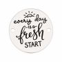 Bănuț argint 925 gravat cu mesajul „Every Day is a Fresh Start” și un răsărit, Ø 16,5 mm — E0403